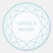 Sticker Rond Arrondi géométrique en diamant (Devant)