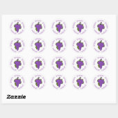 Sticker Rond Arrondises de raisin (Feuille)