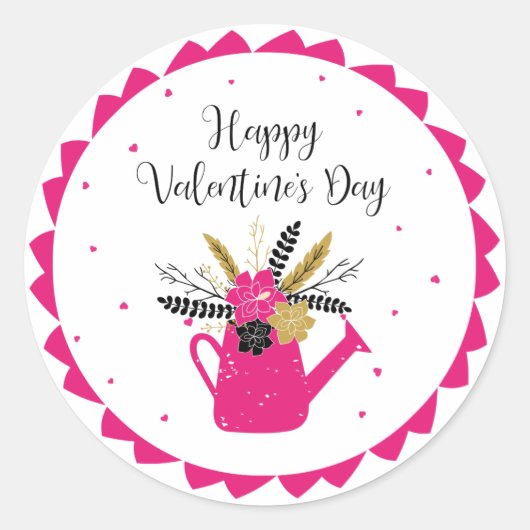 Sticker Rond Arrosage floral Can Valentine ID735 (Devant)