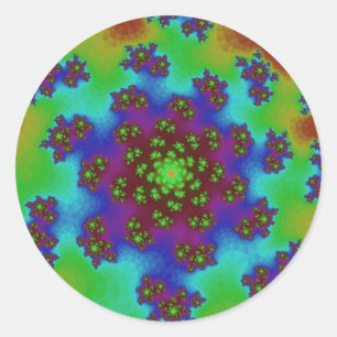 Sticker Rond Arrosage floral d'automne
