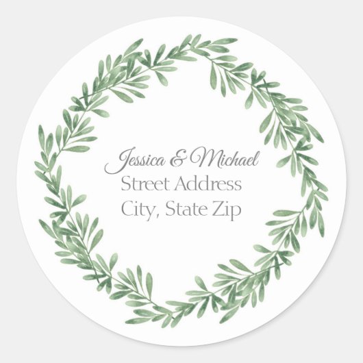 Sticker Rond Arrosage Rosemary Wreath (Devant)