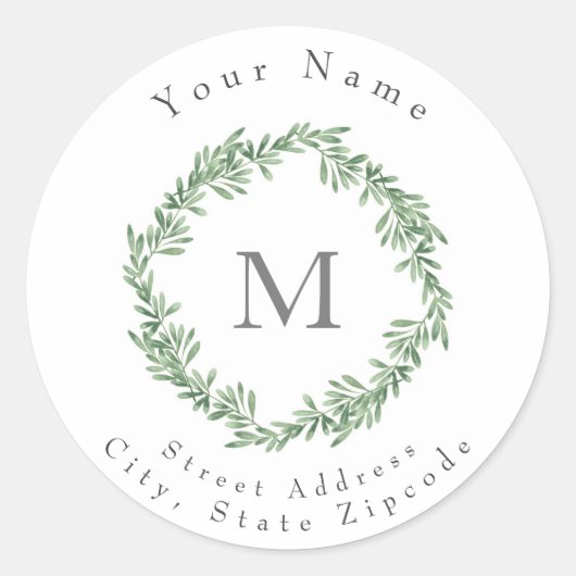 Sticker Rond Arrosage Rosemary Wreath (Devant)