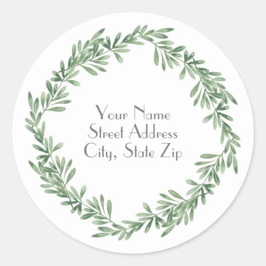 Sticker Rond Arrosage Rosemary Wreath (Devant)