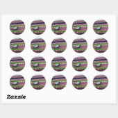 Sticker Rond Arrosage sur cordes (Feuille)