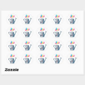 Sticker Rond arrosoir rempli de ballons (Feuille)