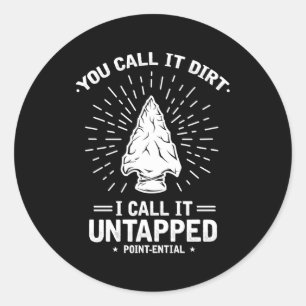 Sticker Rond Arrowhead Collecte Des Devis Pour Le Chasseur Arro
