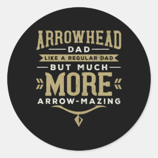 Sticker Rond Arrowhead Papa Définition Arrowhead Collecte de Re