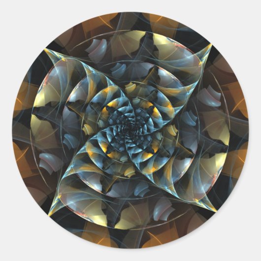 Sticker rond Art Abstrait (Devant)