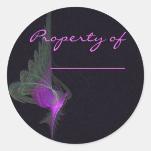 Sticker Rond Art abstrait de derviche pourpre
