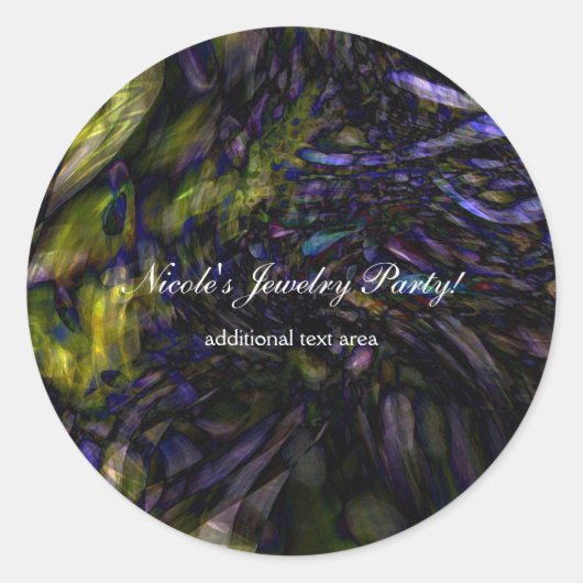 Sticker Rond Art abstrait moderne éclaboussure de couleur fête  (Devant)