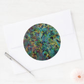 Sticker Rond Art abstrait multicolore griffonné (Enveloppe)