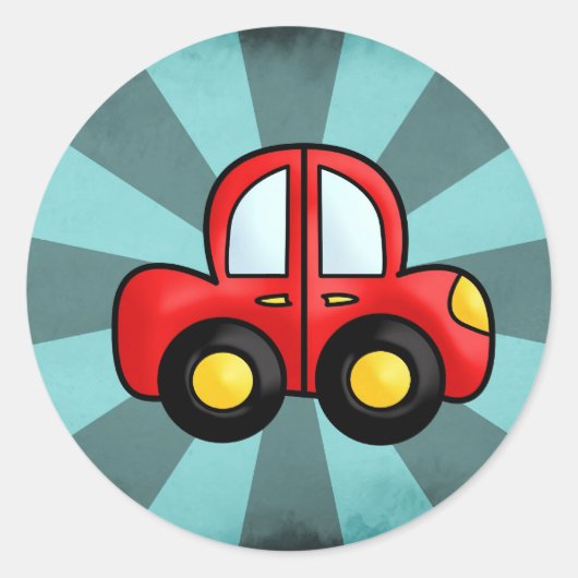 Sticker Rond Art Automobile Classique Impression Automobile Rét (Devant)