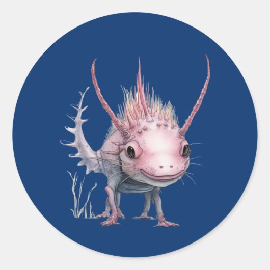 Sticker Rond Art Axolotl (Devant)