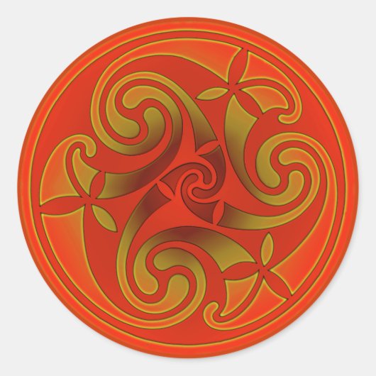 Sticker Rond Art Celtique Spiral Design (Devant)