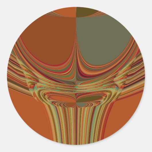 Sticker Rond Art contemporain africain Terre (Devant)