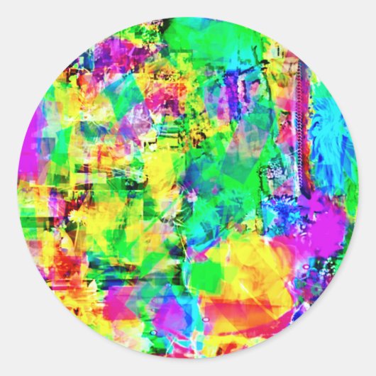 Sticker Rond Art cool par John Howard Schultz Jr (Devant)