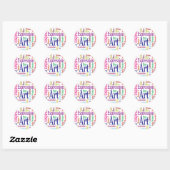 Sticker Rond Art créatif et inspiration Word Cloud (Feuille)