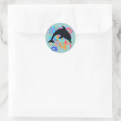 Sticker Rond Art dauphin (Sac)