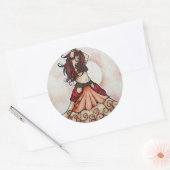 Sticker Rond Art de danse du ventre Ember (Enveloppe)