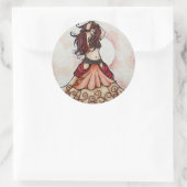 Sticker Rond Art de danse du ventre Ember (Sac)