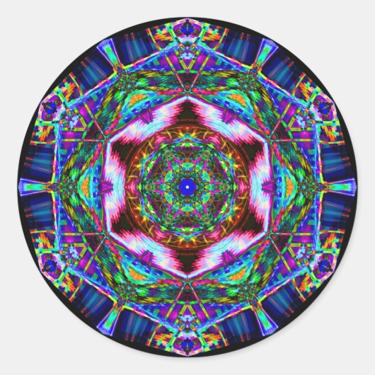Sticker Rond Art de fumée (Devant)