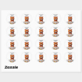 Sticker Rond art de Grumpy Cat (Feuille)