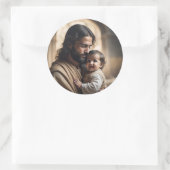 Sticker Rond art de Jésus (Sac)