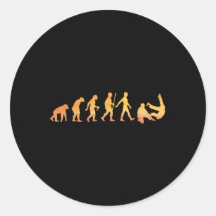Sticker Rond Art de Jiu Jitsu drôle pour hommes femmes enfants