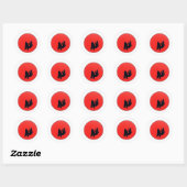 Sticker Rond Art De Judo Print (Feuille)