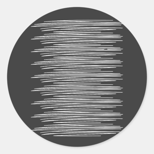 Sticker Rond Art de la ligne blanche (Devant)