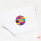 Sticker Rond Art de la pop de voyage (Enveloppe)
