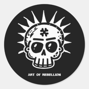 STICKER ROND 'ART DE LA RÉBELLION'