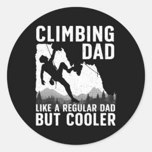 Sticker Rond Art de l'escalade cool pour homme Papa grimpeur de