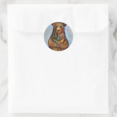 Sticker Rond Art de l'ours de la nature (Sac)