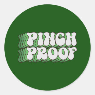 Sticker Rond Art de mot de la Saint-Patrick résistant aux pince