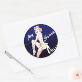 STICKER ROND ART DE NEZ (Enveloppe)