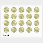 Sticker Rond Art de Noël Vintage (Feuille)