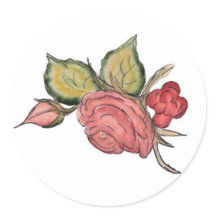 Art de rose rouge antique
