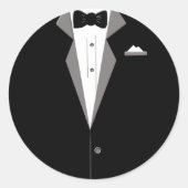 Sticker Rond Art de Tuxedo (Devant)