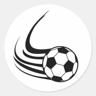 Sticker Rond Art de vitesse de football