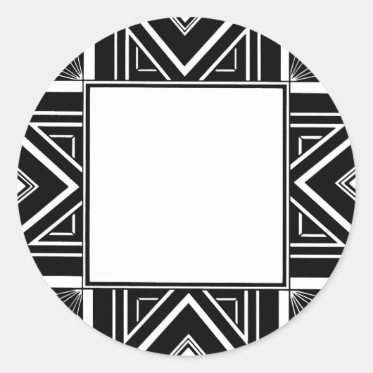 Sticker Rond Art Déco Geo (Devant)