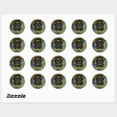 Sticker Rond Art Déco Peacock Glam Old Hollywood Regency (Feuille)