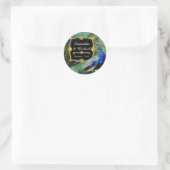 Sticker Rond Art Déco Peacock Gold Parties scintillant Old Holl (Sac)