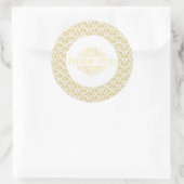 Sticker Rond Art Déco Roaring 20s Gold Merci Favor Cadeau (Sac)