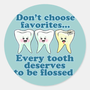 Sticker Rond Art dentaire d'hygiéniste dentaire de dentiste