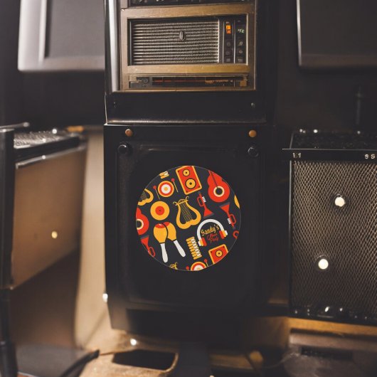 Sticker Rond Art des instruments de musique