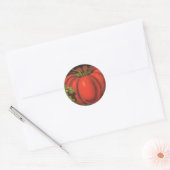 Sticker Rond Art d'étiquette de caisse de fruits vintage, tomat (Enveloppe)