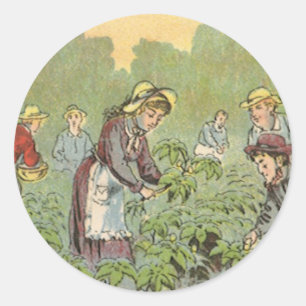 Sticker Rond Art d'étiquette de produit vintage, Wells May Appl