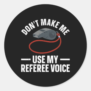 Sticker Rond Art Drôle D'Arbitre Pour Hommes Femmes Sports Ref
