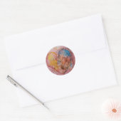 Sticker Rond Art du coeur (Enveloppe)